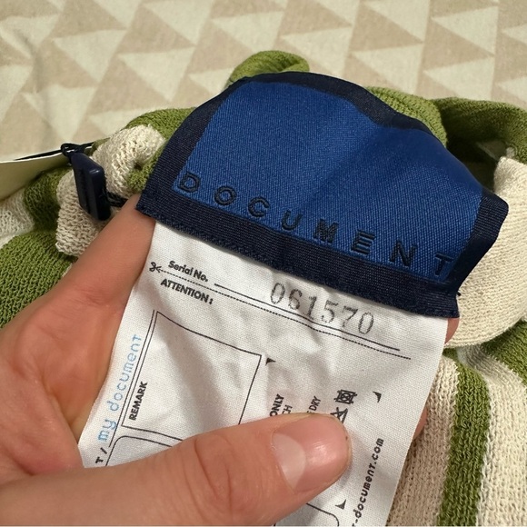 DOCUMENT
Green & Off-White Intarsia Knitting Stripe Shirt - Picture 7 of 8